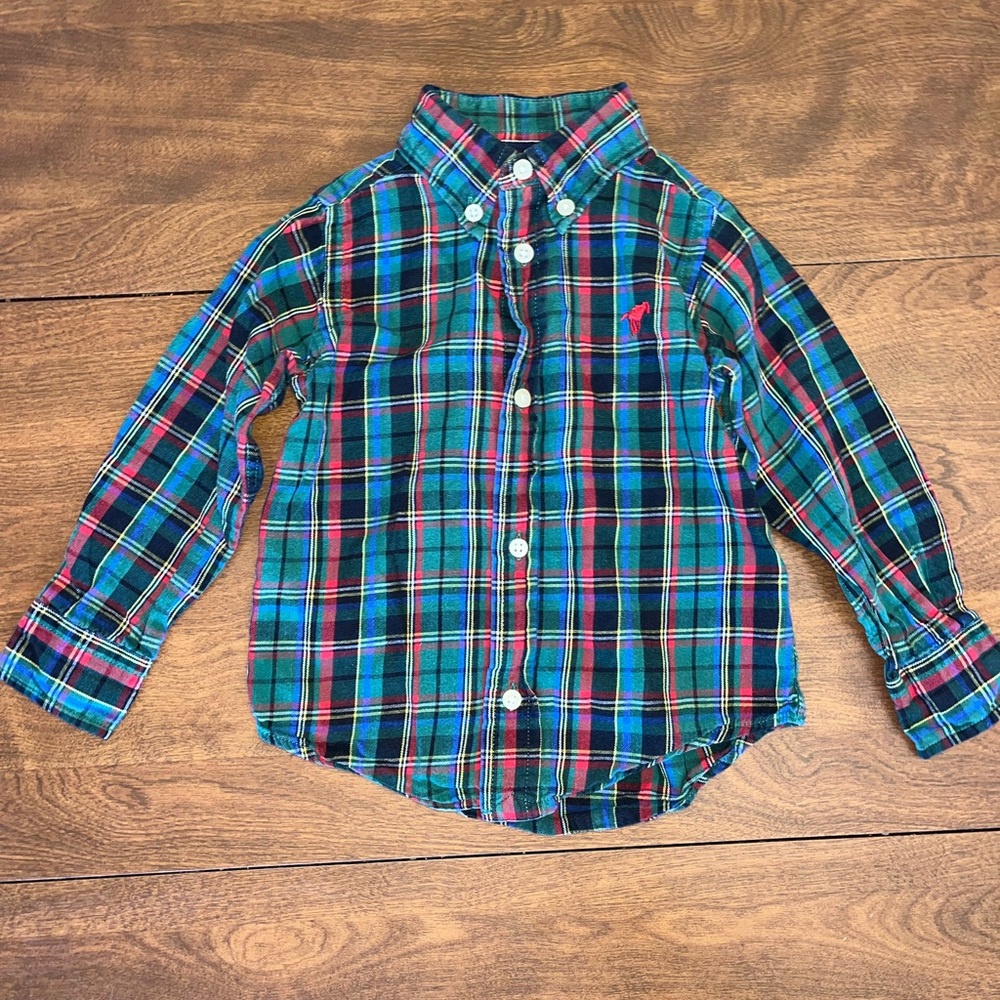 Wrangler Kids Multicolor Plaid Button-Down Shirt